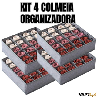 Kit 1/2/3/4 Colmeia Organizadora Gaveta Divisórias Guarda-Roupas Closet Malas Calcinhas Cuecas Biquini em Oferta na Shopee