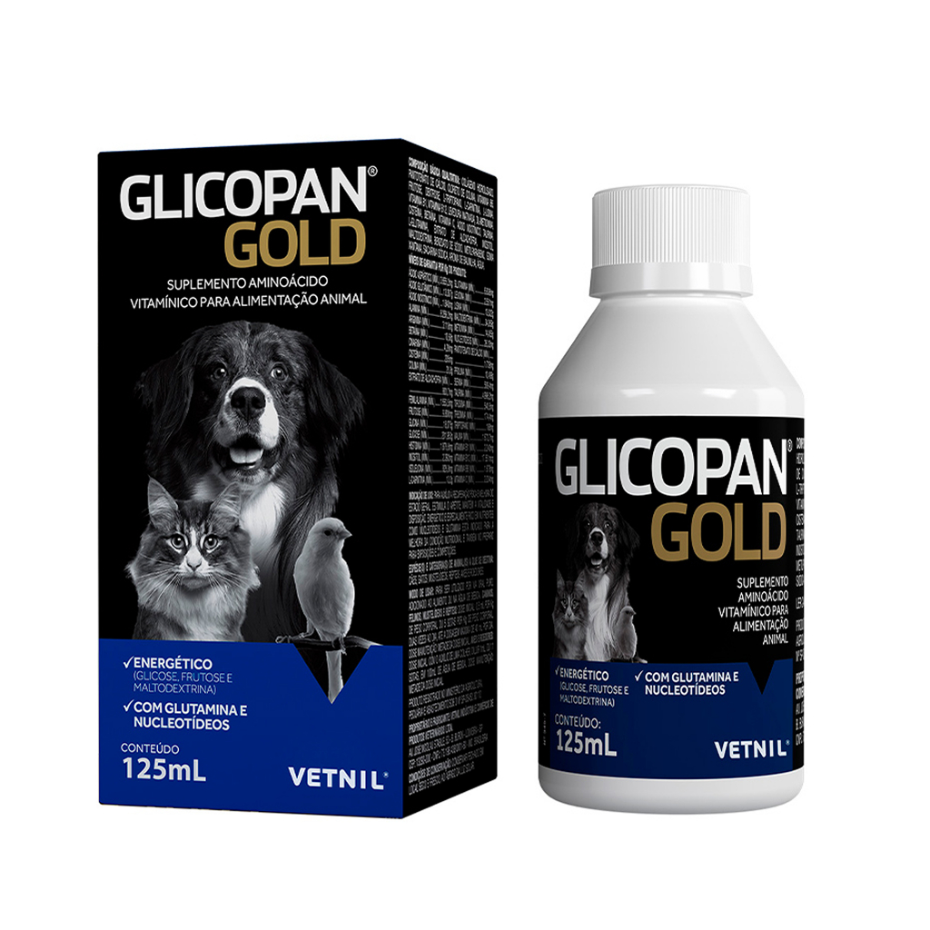 Glicopan Gold Suplemento Vitamínico para Pets 125ml em Oferta na Shopee
