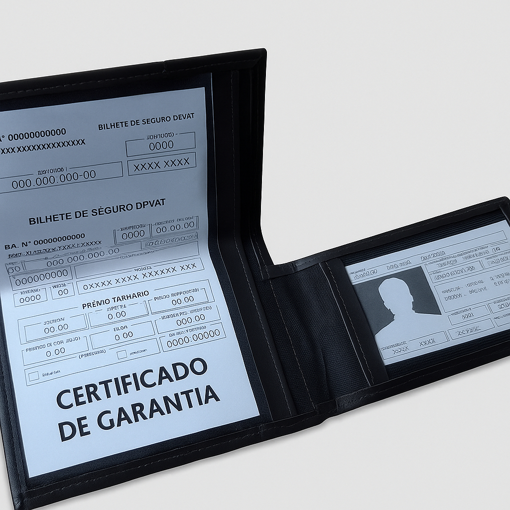 Porta Documento 2 abas Couro sintético. em Oferta na Shopee