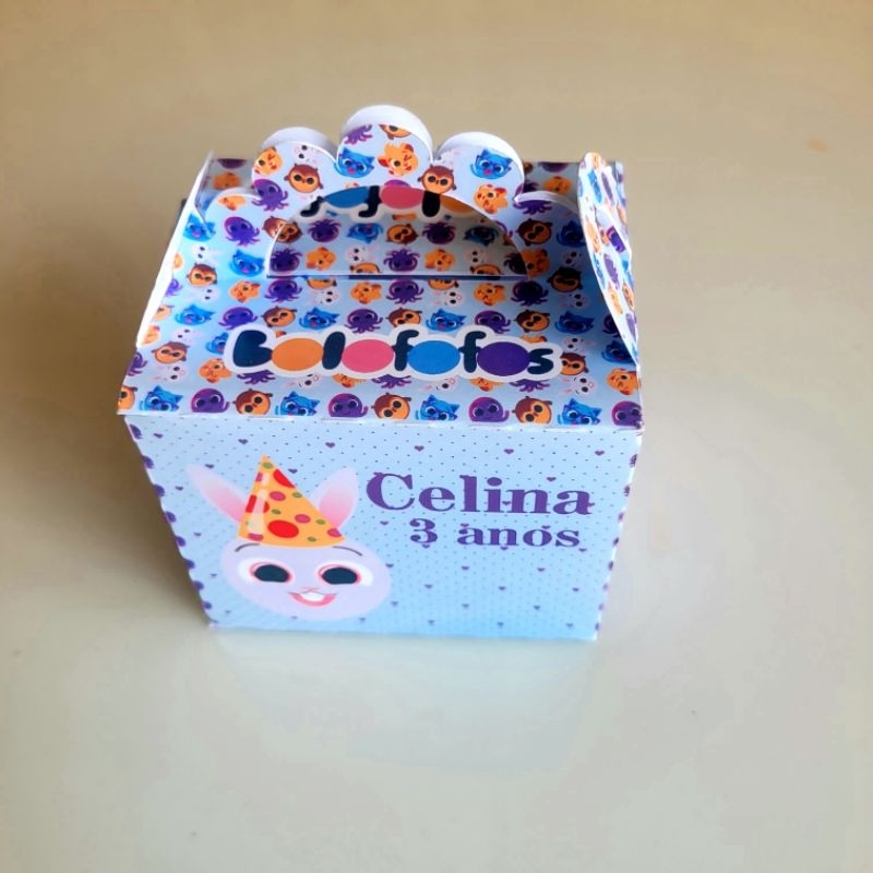 caixa lanchinho,caixinha personalizada do Bolofofo para lembrancinha de mesa de aniversario infantil de menina lilas