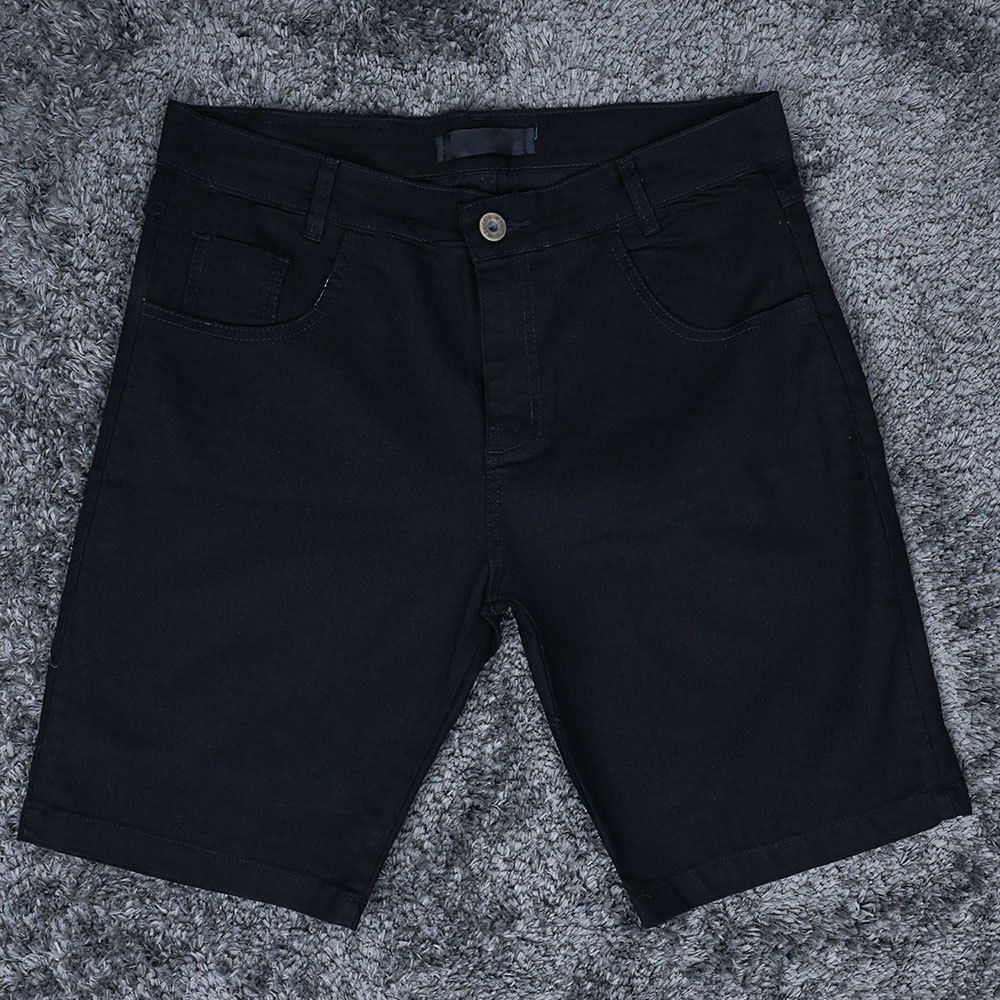 Tung Jeans Shorts jeans preto Bermudas masculinas e femininas Tecidos de alta qualidade em Oferta na Shopee