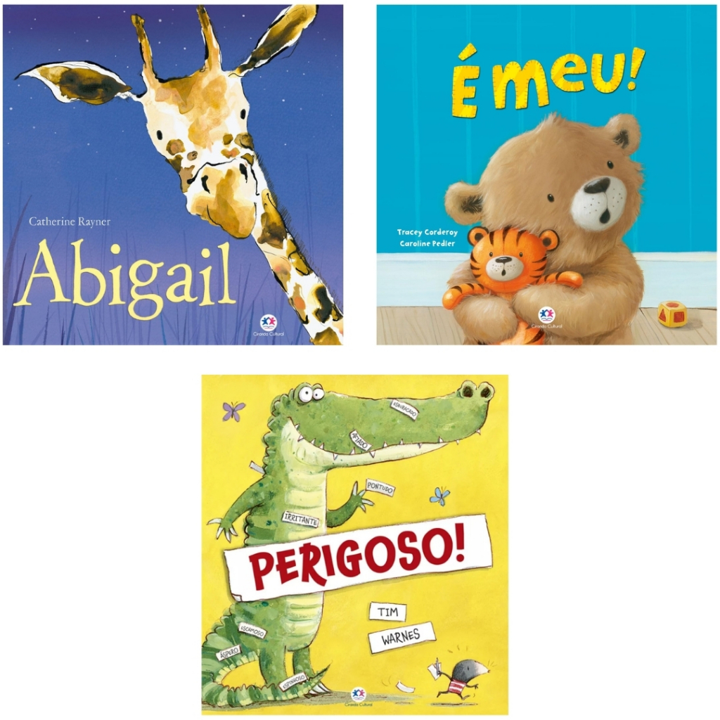 Livro Infantil Abigail + É Meu! + Perigoso! Histórias que Encantam e Ensinam Kit 3 livros infantis