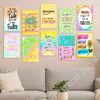 Placa Decorativa MDF - Quadros Frases Motivacionais Positivas Inspiradoras Pensamentos mente Religiosas - 13x20cm em Oferta na Shopee