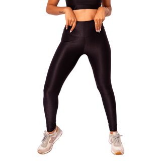 Legging Shine Cintura Alta Micro Canelada em Oferta na Shopee