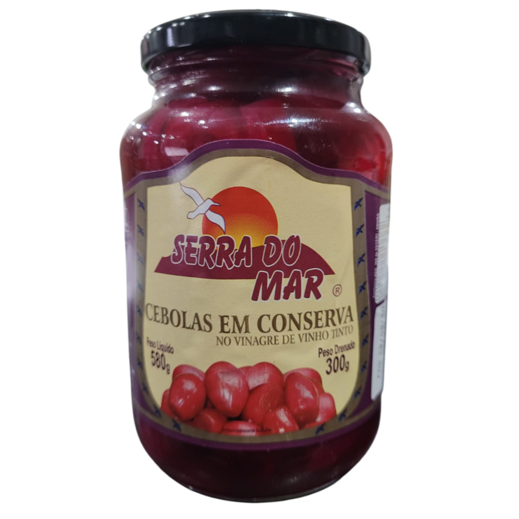 Cebolas em Conserva no Vinagre de Vinho Tinto - 300 gr