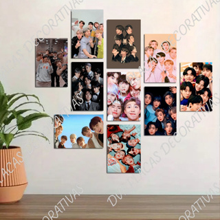 Quadros de decoração, Tema Banda Bts, kit com 10 plaquinhas Decorativas Tamanho 13x20cm em Oferta na Shopee