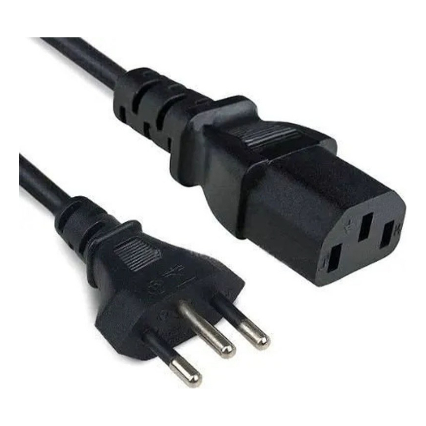 Imagem Cabo Força Tripolar 1,50m Computador Cpu Monitor Televisão