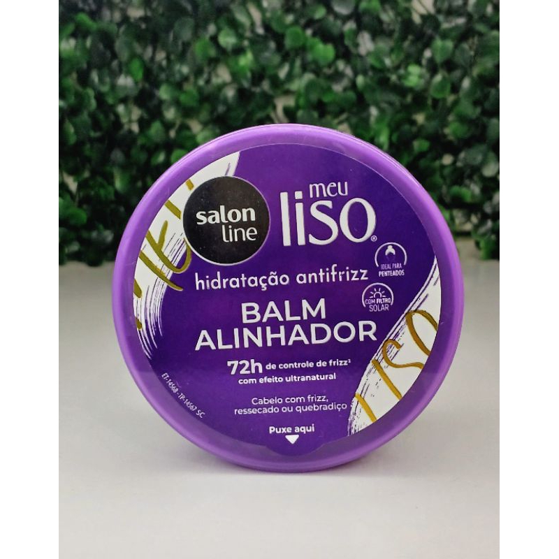 Salon Line Meu Liso Balm Alinhador Antifrizz 50g Hidratante Capilar Controle de Frizz Cabelo Liso em Oferta na Shopee