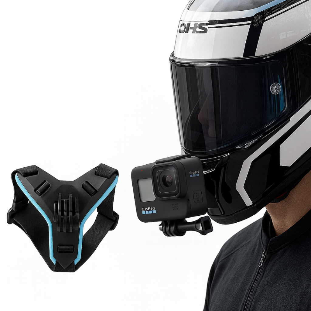 Suporte Celular ou Gopro Para Capacete Frontal Video Vlog Câmera de Ação