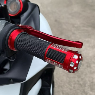 Manopla Esportiva Alumínio Vazada Universal Punho Moto Guidão 7/8 22mm Cores Antivibração