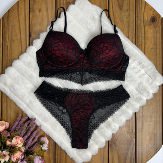 Conjunto Francesa Bojo Sutiã com Renda, Calcinha Sensual Super Conforto Lingerie em Oferta na Shopee