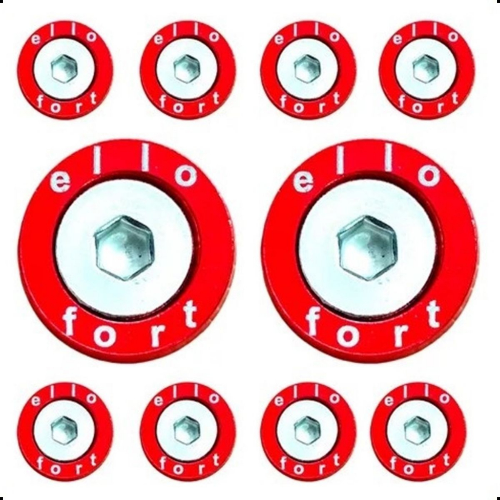 KIT Parafuso Arruela Anodizadas 10 Unidade M6 Tuning Carro Motos em Oferta na Shopee