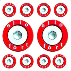 KIT Parafuso Arruela Anodizadas 10 Unidade M6 Tuning Carro Motos