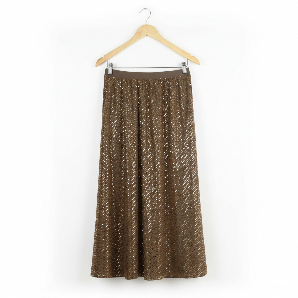 Saia de Brilho Longa de uma Camada com Super Oferta em Oferta na Shopee