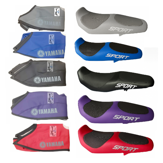 Capa Tanque + Capa Banco Esportiva Moto Ybr Factor 125 2009 Ate 2015 Preta Azul Cinza Roxa E Verm