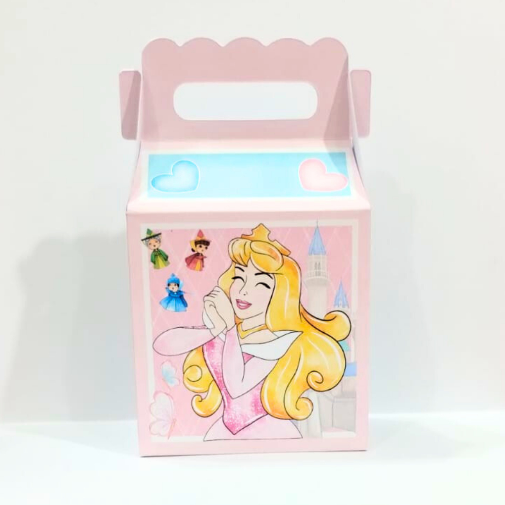 PRONTA ENTREGA - 20 Caixinhas Personalizadas Bela Adormecida Aquarela Lembrancinhas Aniversário