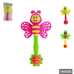 Chocalho Para Bebê 23cm Abelha Color