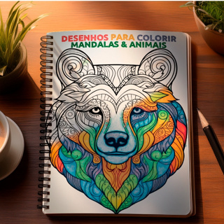 Livro de Colorir Mandalas de Animais – Terapia e Relaxamento para Adultos com Desenhos Exclusivos em Oferta na Shopee