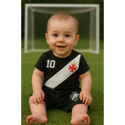 Body Bebê Infantil VASCO Mêsversário Temático Gigante da Colina em Oferta na Shopee