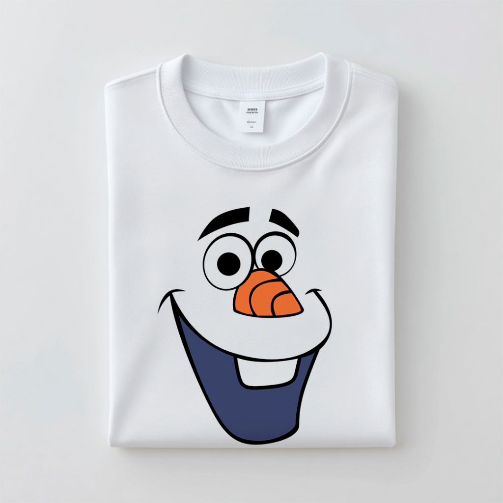 Camiseta Olaf Frozen Disney Animado Moda Infantil Adulto Masculina Feminina Presente Fofo