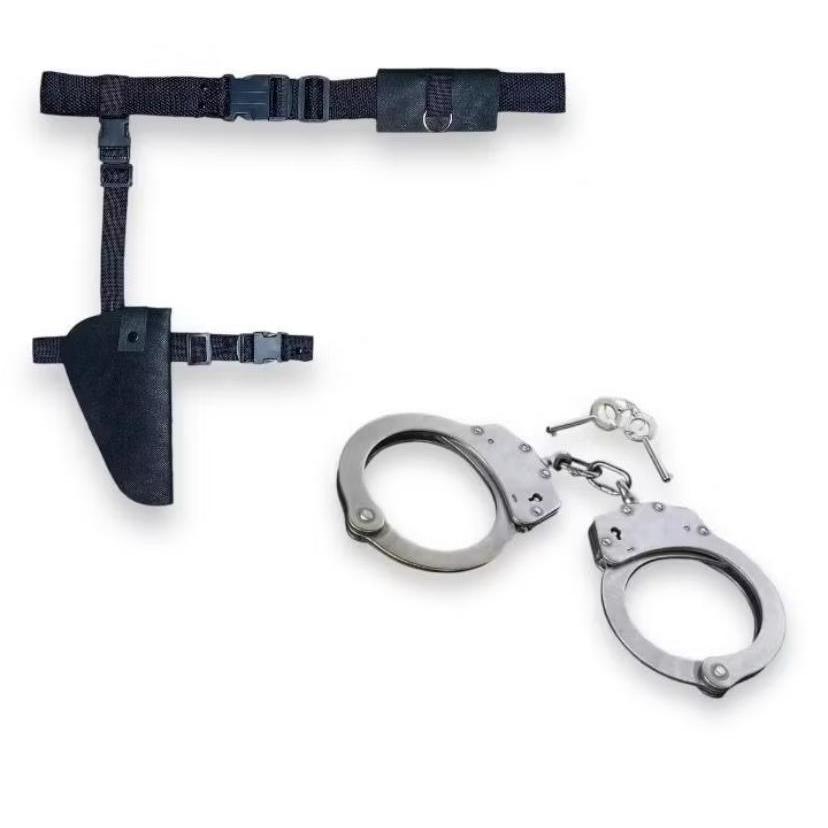 Kit Policial Coldre Policial + Algema de Metal com chaves / Acessórios de Fantasia / Fantasia Policial em Oferta na Shopee
