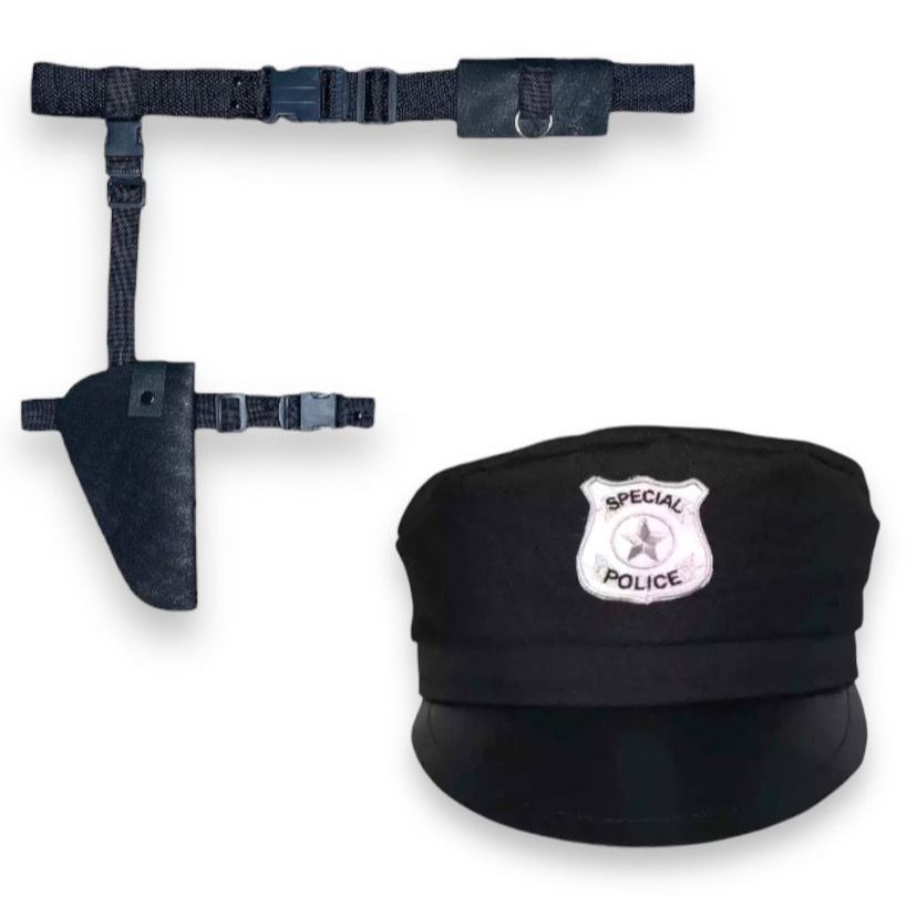 Kit Policial Quepe + Coldre / Fantasia / Acessórios Policial Kit Policial Quepe + Coldre / Fantasia / Acessórios Policial