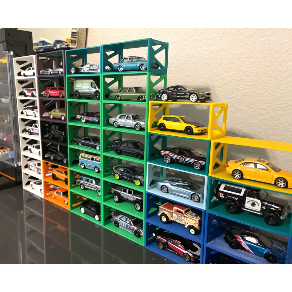 Display Expositor Hot Wheels Suporte Caixa Empilhável Garagem Carrinho Gearhead Miniaturas Para Carrinhos 1:64