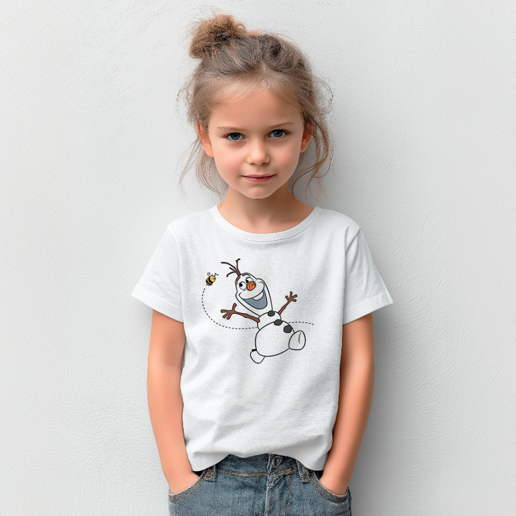 Camiseta Olaf Frozen Baby Look Masculina Feminina Infantil Roupas Desenho Animado