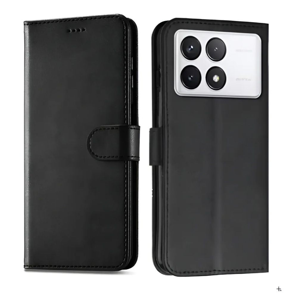 Capa Carteira Flip + Película 3D Para Xiaomi Poco X6 Pro