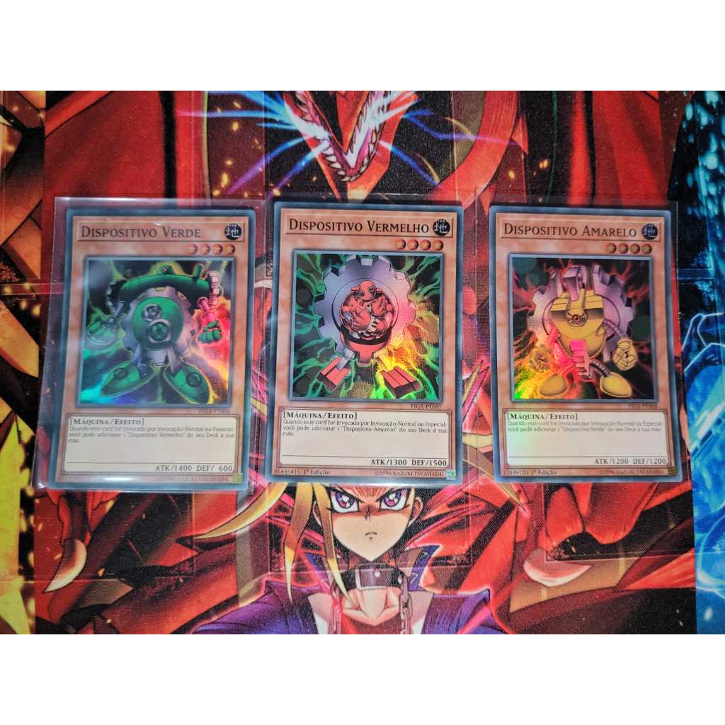Combo Gadgets - Verde + Vermelho + Amarelo. Raridade SUPER RARE. Yugioh Original Konami!