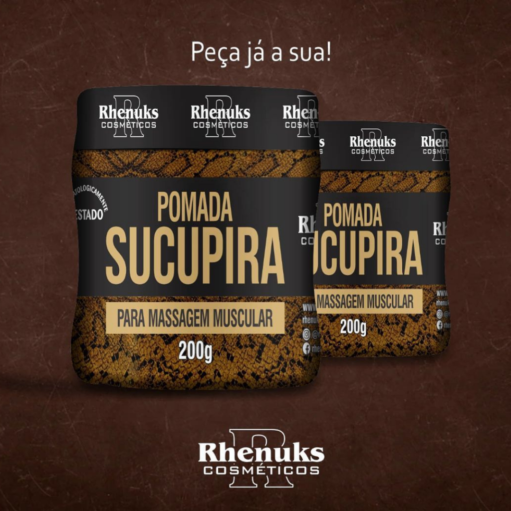 Pomada SUCUPIRA para massagem muscular 200g cada - Rhenuks