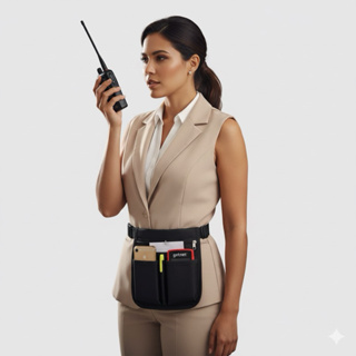 Cartucheira Pochete Rádio Vendedor Promotor Cerimonialista Cabeleireiro Ateliê Karla Angelina em Oferta na Shopee