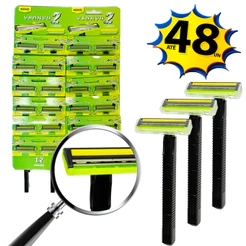 Kit Barbeador Masculino e Feminino Aparelho de Barbear Intimo Descartável com Fita Lubrificante