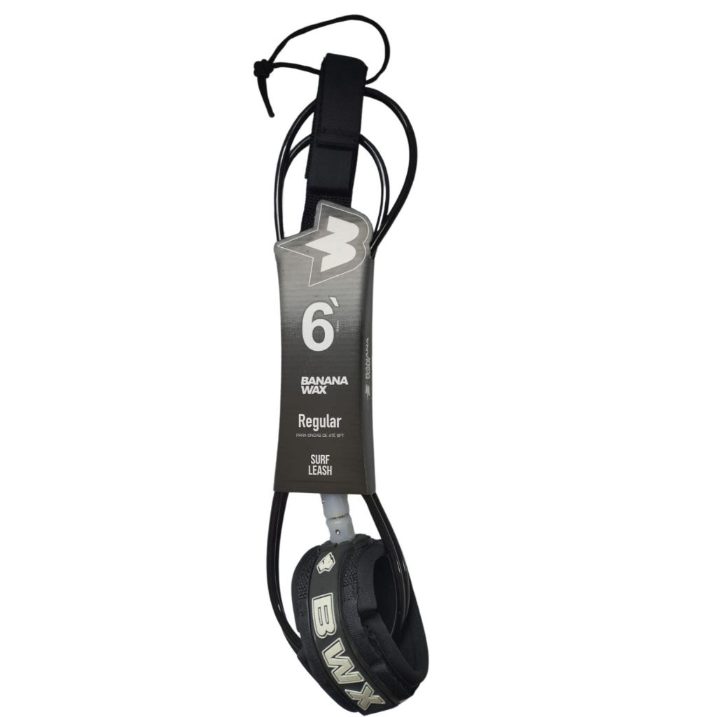 Leash Cordinha Strap Surf Banana Wax Pro 6' 6mm Duplo Girador BWX