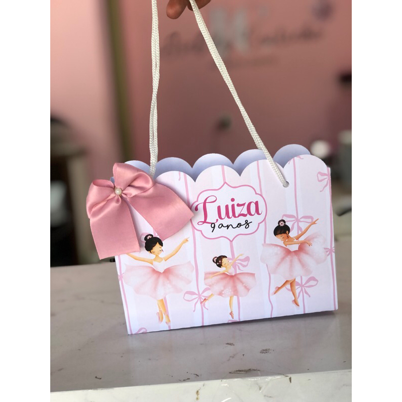 PEGUE E MONTE Sacolinha Personalizada Bailarina | Festa Infantil | Lembrancinha Aniversário | Fazemos Todos os Temas