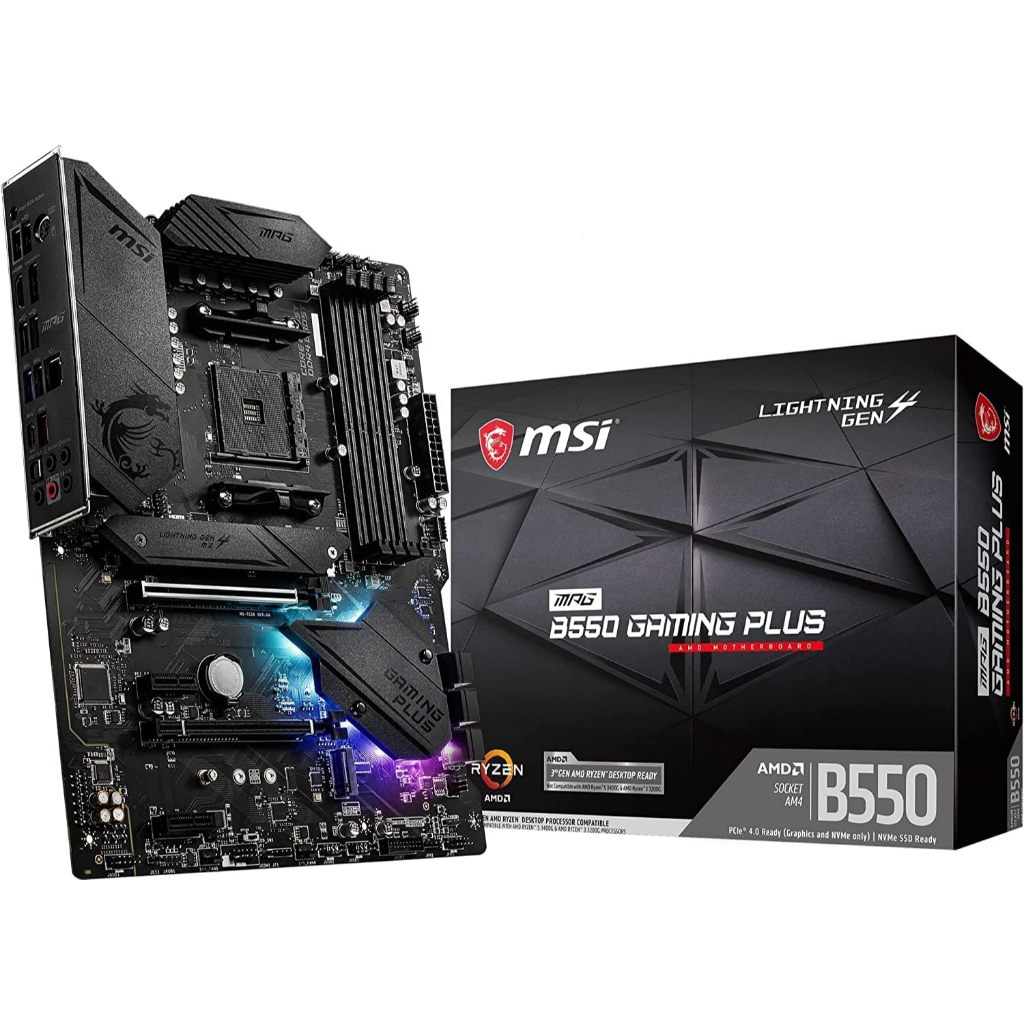 Direto do Japão Placa-mãe MSI MPG B550 GAMING PLUS/A ATX [Chipset AMD B550] Processador Ryzen Série 5000 MB5873 Novo