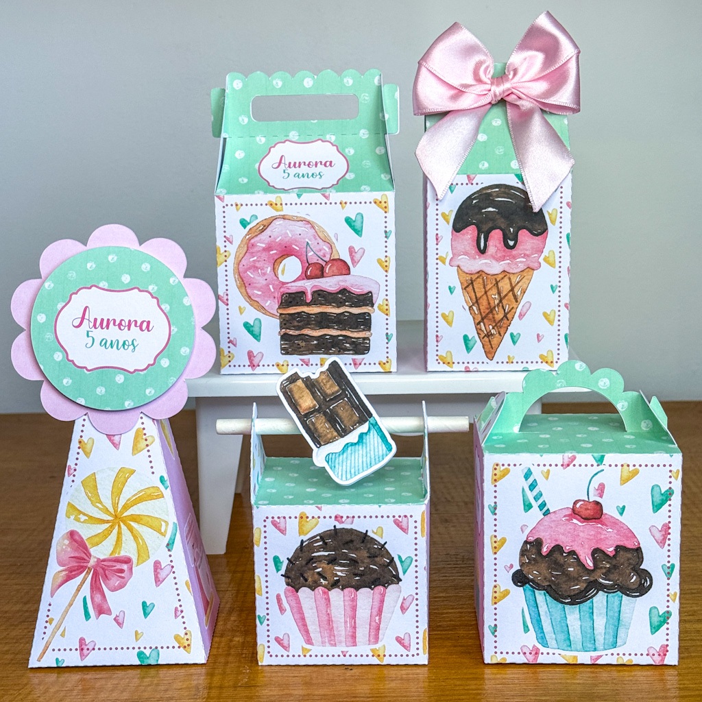 Personalizados Confeitaria l PEGUE E MONTE l Lembrancinhas para Festas l Caixas Personalizadas l Aniversário de Menina