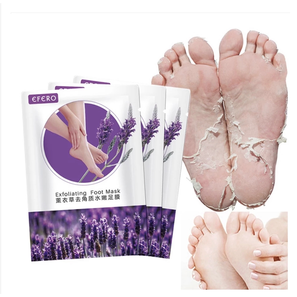 Kit 3 a 6 Pares Máscara de Pé Meias Esfoliantes Remover Pele Ressecada