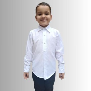 Camisa Social Manga Longa Infantil Juvenil Batizado Casamento Festa Menino Lisa Masculino Premiun em Oferta na Shopee