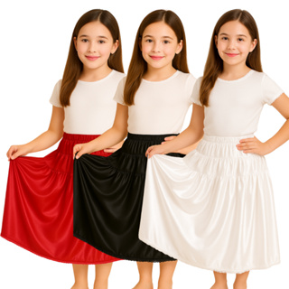 Saia Infantil Umbanda e Candomblé Cetim Premium com Renda 3.00 Metros de Roda em Oferta na Shopee