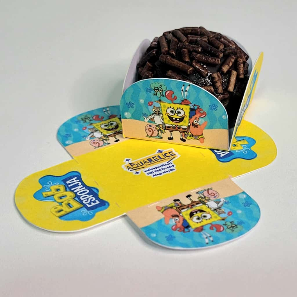 Forminha de Doces Bob Esponja Personalizados /Lembrancinha de Festa /Aniversário