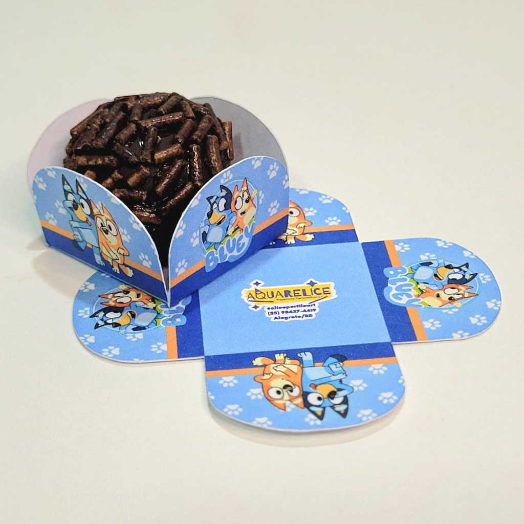 Forminha de Doces Bluey Personalizados /Lembrancinha de Festa /Aniversário