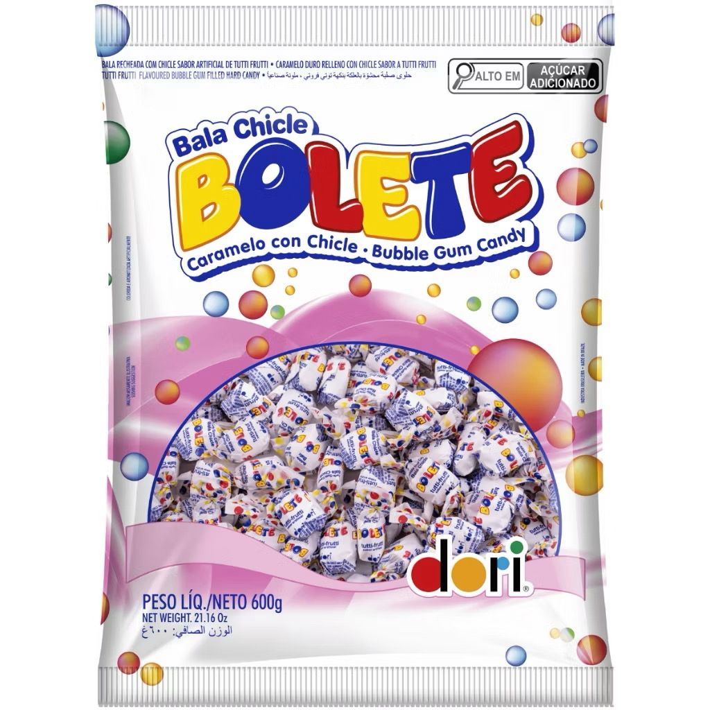 Bala Bolete Tutti Frutti 400g Chiclete Dori em Oferta na Shopee