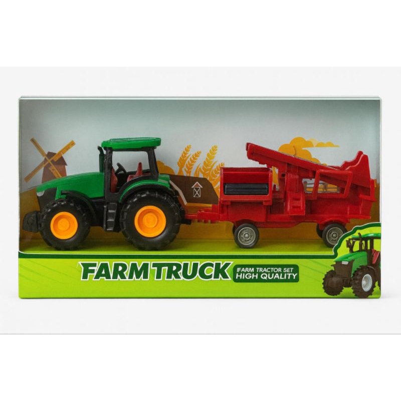 Trator Brinquedo Agrícola com Implemento-20cm