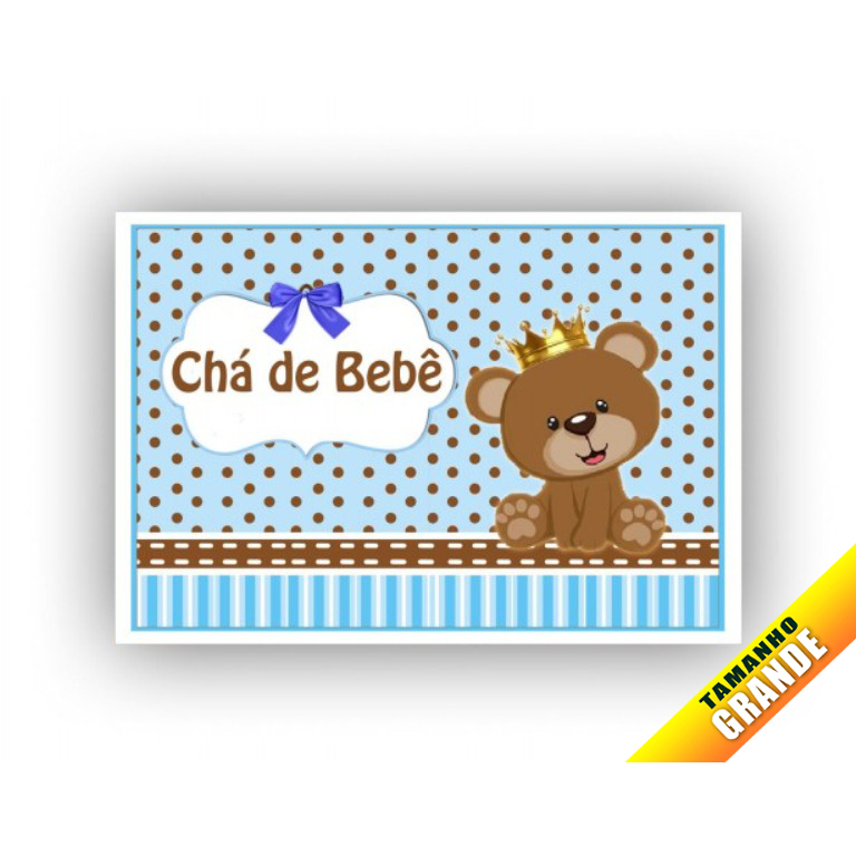 Papel Arroz Chá de Bebê Ursinho para Bolo 30x40cm de 7kg