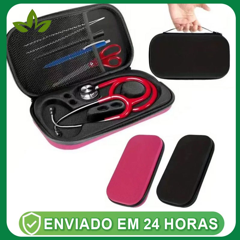 Estojo Case Protetor P/ Estetoscópio Medico Portátil Universal C/Zíper