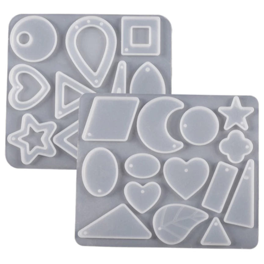 Molde de Silicone para Pingentes e Brincos / Molde para Resina em Oferta na Shopee