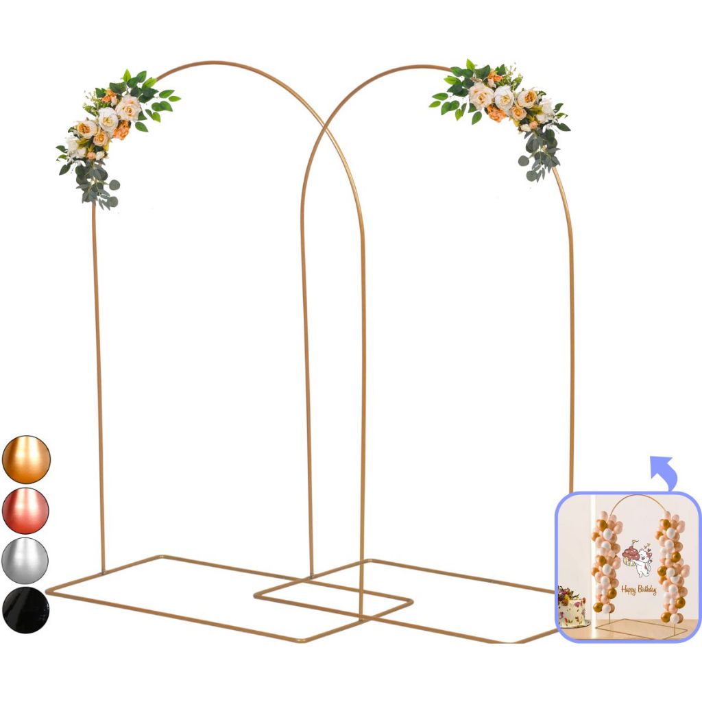 2 Arco De Festa Romano 60cm De Mesa Dourado Painel Decoração em Oferta na Shopee