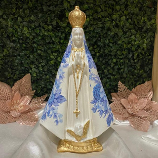 Nossa Senhora Aparecida  Decoupage de cor Azul  15 cm em Oferta na Shopee