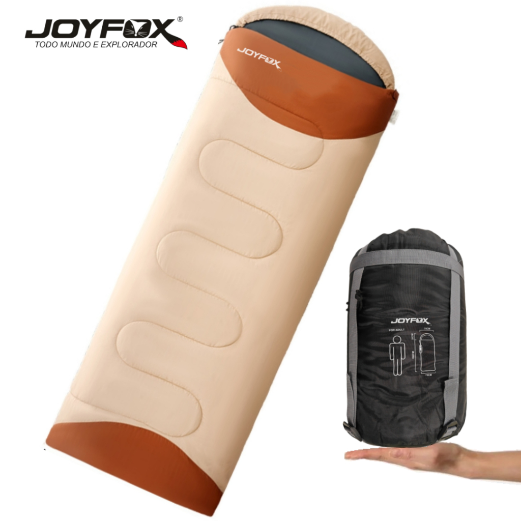 Saco De Dormir Térmico Casal Ou Solteiro Patchworkable Lavável À Máquina Ultralight Joyfox -1,5ºc À -3,5ºc